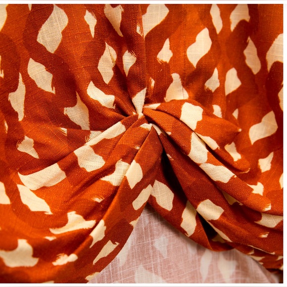 Zara Linen Blend Printed Top in Terracotta 
NWT - Picture 9 of 14